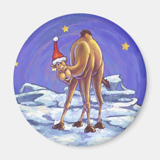 Camel Kerstmis Magneet (Voorkant)
