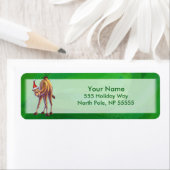 Camel Kerstmis op groen Etiket (Insitu)