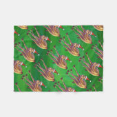Camel Kerstmis op groen Fleece Deken (Voorkant (Horizontaal))