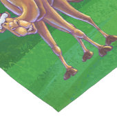 Camel Kerstmis op groen Korte Tafelloper (Hoek)