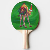 Camel Kerstmis op groen Tafeltennisbatje (Achterkant)