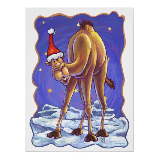 Camel Kerstmis Poster (Voorkant)
