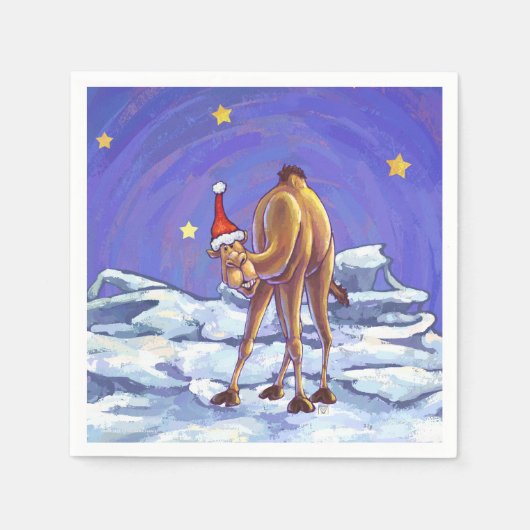 Camel Kerstmis Servet (Voorkant)