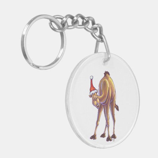 Camel Kerstmis Sleutelhanger (Voorkant Links)