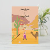 Camel Kiss bruiloft Kaart (Staand voorkant)
