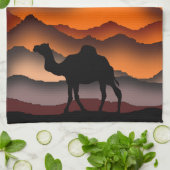 Camel Kitchen Towel Sunset Desert Theedoek (Gevouwen)