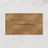 Camel-kleur lederen achtergrond Visitekaartje (Achterkant)