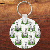 Camel lama Alpaca patroon ontwerp Sleutelhanger (Voorkant)
