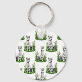 Camel lama Alpaca patroon ontwerp Sleutelhanger (Achterkant)