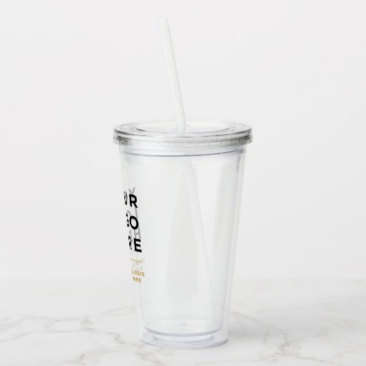 Camel Logo Acryl Tumbler met Stro Geen Minimum Acryl Drinkbeker (Links)