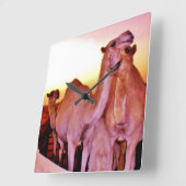 Camel Love Vierkante Klok (Hoek)