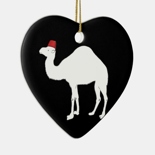 Camel met een fez keramisch ornament (Rechts)