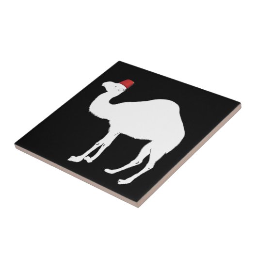 Camel met een fez tegeltje (Zijkant)