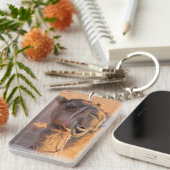 Camel met een grappige gezichtsuitdrukking - Oman Sleutelhanger (Voorkant Rechts)