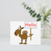 Camel met Sjabloon voor gebarentaal Briefkaart (Staand voorkant)