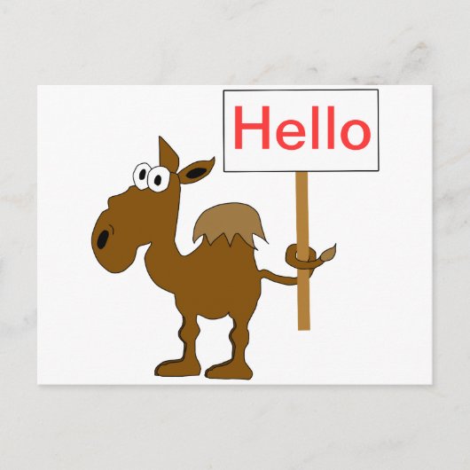 Camel met Sjabloon voor gebarentaal Briefkaart (Voorkant)
