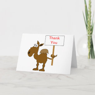 Camel met teken Dank u kaart Sjabloon