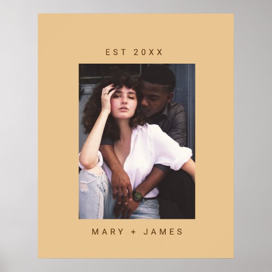 Camel minimalistische aangepaste fototekst poster (Voorkant)