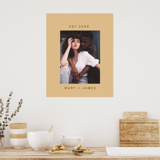 Camel minimalistische aangepaste fototekst poster (Keuken)