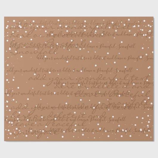 Camel Minimalistische aangepaste script tekst snee Cadeaupapier (Vlak)