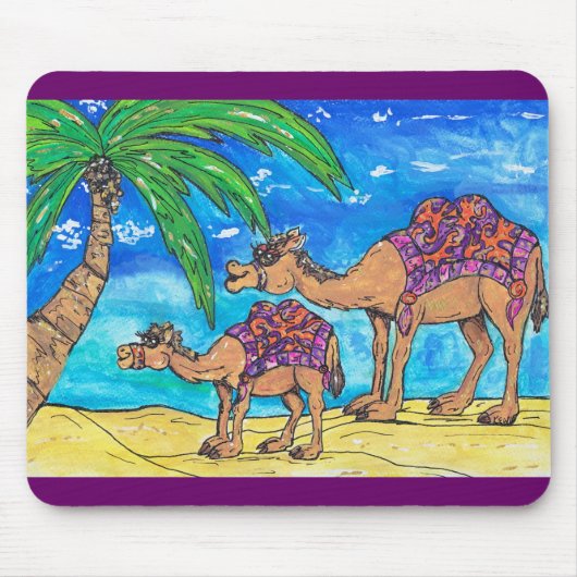 Camel Mum en Bub Mousepad Muismat (Voorkant)