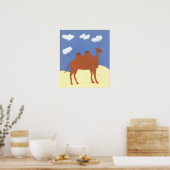 Camel on Desert Dunes Poster (Keuken)
