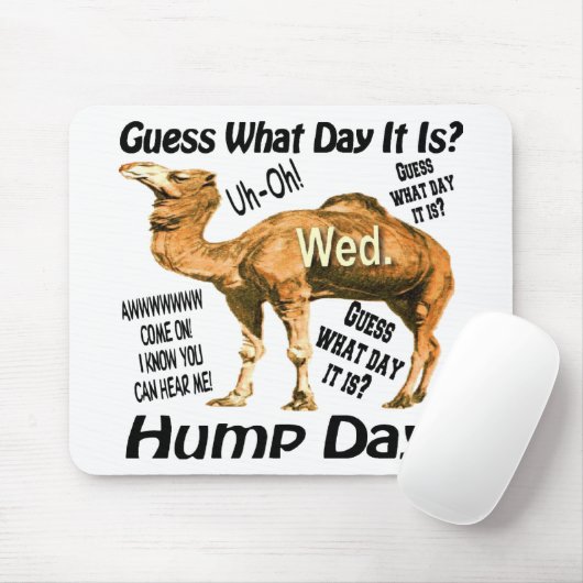 Camel op de beste dag voor verkoop Hump Day Muismat (Met muis)