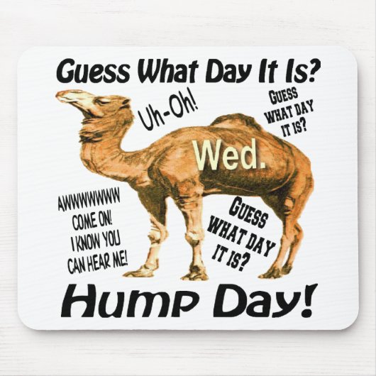 Camel op de beste dag voor verkoop Hump Day Muismat (Voorkant)