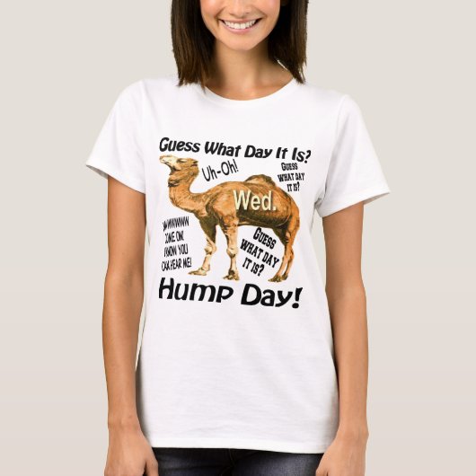 Camel op de beste dag voor verkoop Hump Day T-shirt (Voorkant)