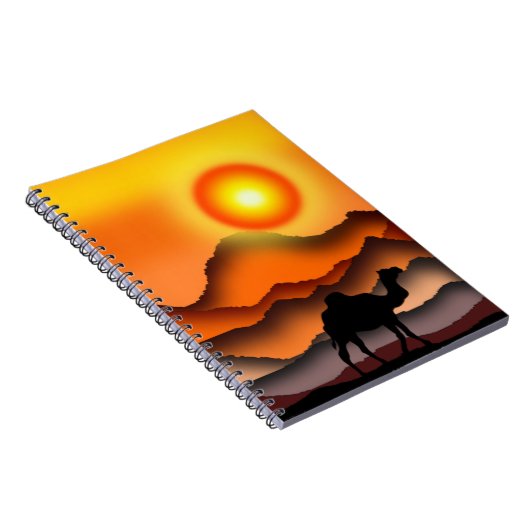 Camel op Sunset Desert Notitieboek - Schilderen (Rechterzijde)