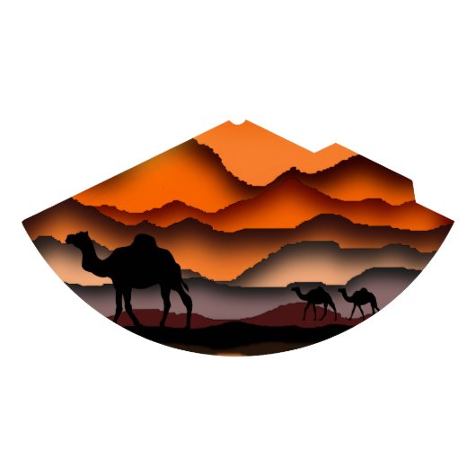 Camel Paper Party Pet Sunset Desert Feesthoedjes (Voorkant)