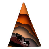 Camel Paper Party Pet Sunset Desert Feesthoedjes (Rechts)