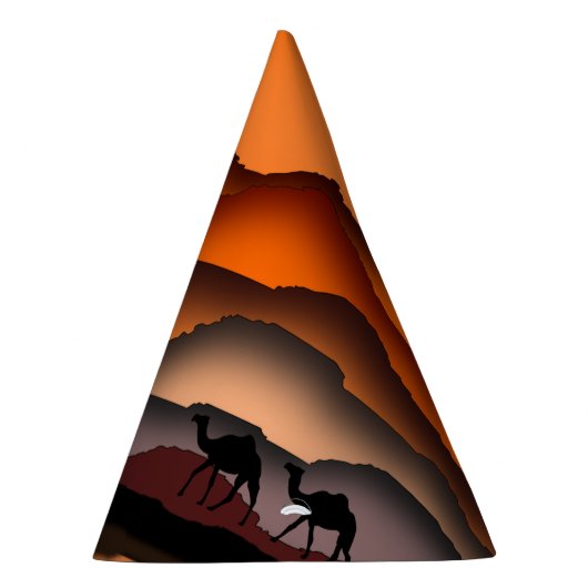 Camel Paper Party Pet Sunset Desert Feesthoedjes (Rechts)
