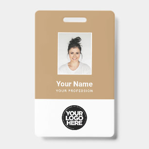 Camel personeelsfoto, streepjescode, logo, naamkaa badge