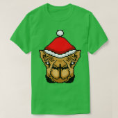 Camel Pixelated Kerstmis Grappige Camel Xmas Premi T-shirt (Design voorkant)