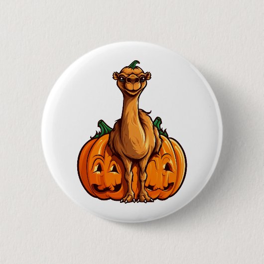 Camel Pompoen Lazy Halloween Feestkostuum Kinder Ronde Button 5,7 Cm (Voorkant)