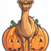 Camel Pompoen Lazy Halloween Feestkostuum Kinder Sticker (Voorkant)