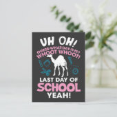 Camel raad eens op welke dag het de laatste school briefkaart (Staand voorkant)
