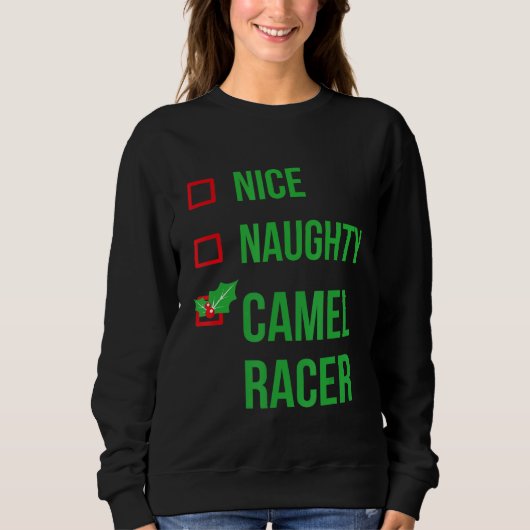 Camel Racer Pajama Kerstmis Trui (Voorkant)