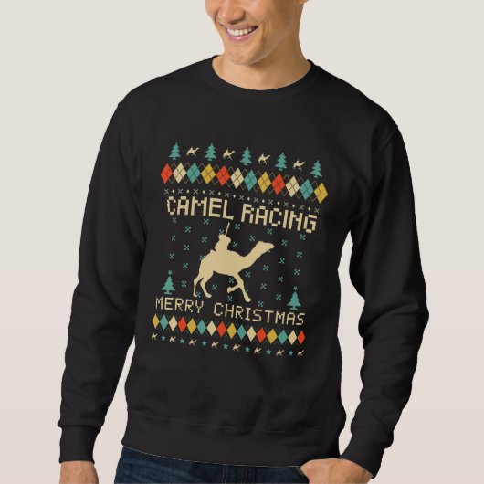 Camel Racing Ugly Christmas Sweater Retro (Voorkant)