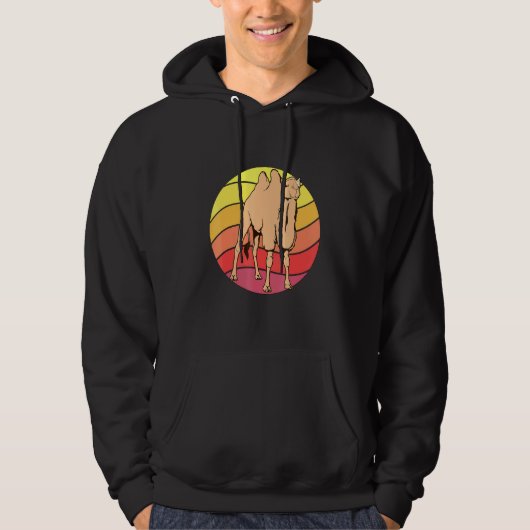 Camel Retro Sunset Camel Camels Hoodie (Voorkant)