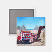 Camel Ride bij Giza, Magnet (Voorkant / Achterkant)