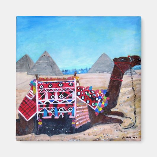 Camel Ride bij Giza, Magnet (Voorkant)