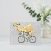 Camel Rijden op een fiets Briefkaart (Staand voorkant)