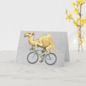 Camel Rijden op een fiets Kaart (Gele Bloem)