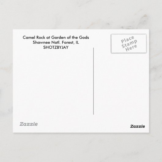 Camel Rock Briefkaart (Achterkant)