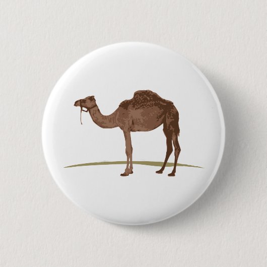Camel Ronde Button 5,7 Cm (Voorkant)