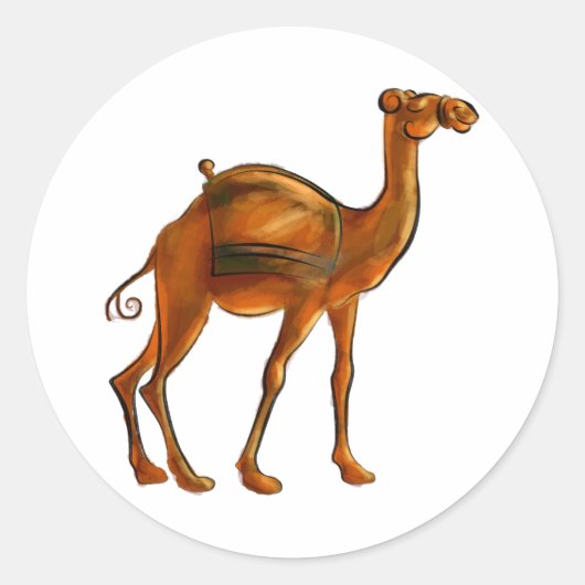 Camel Ronde Sticker (Voorkant)