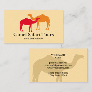 Camel Safari Tours visitekaartje template