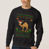 Camel Santa Hat Matching Ugly Camel Kerstmis Trui (Voorkant)